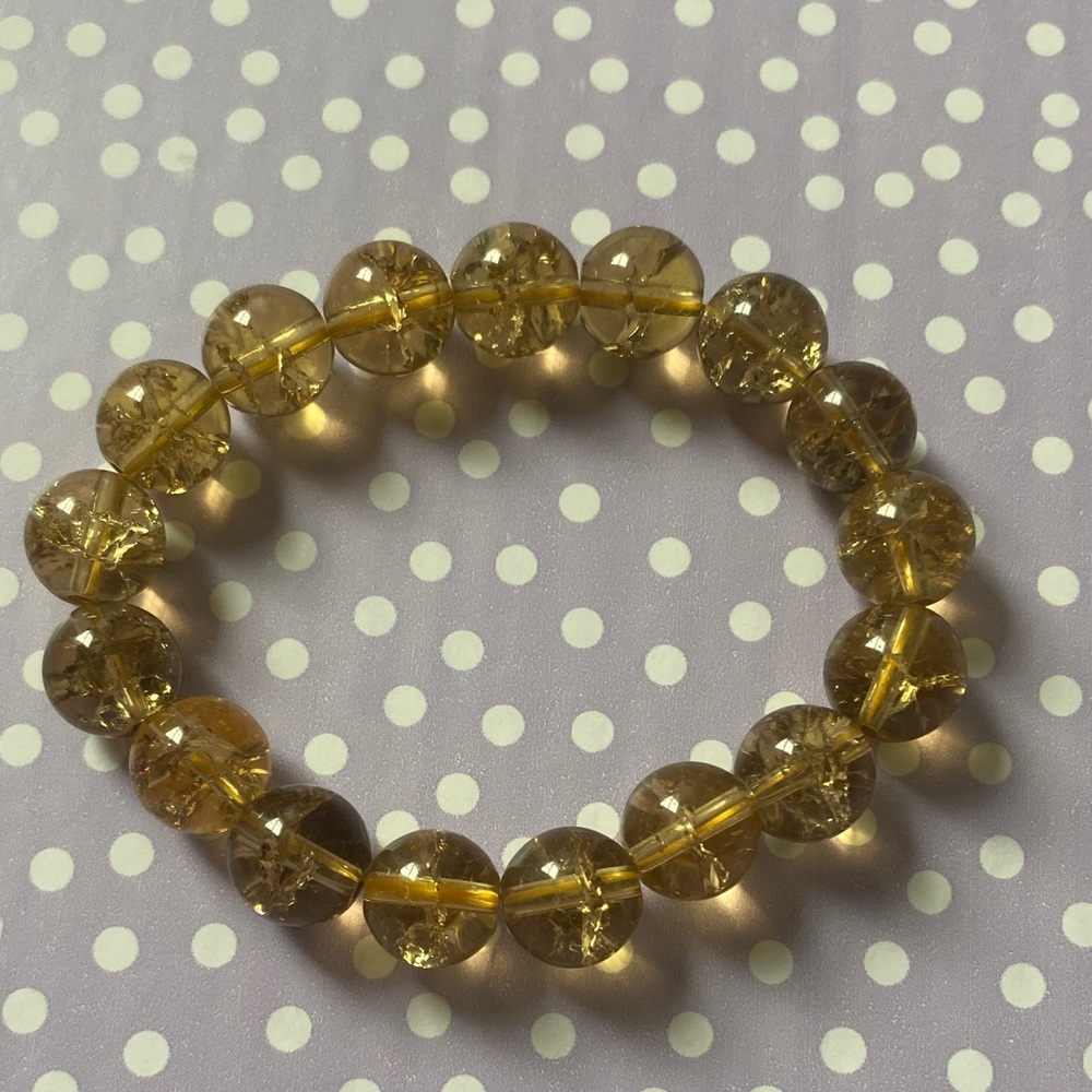 12MM Lemon Quartz Stretchy Bracelet